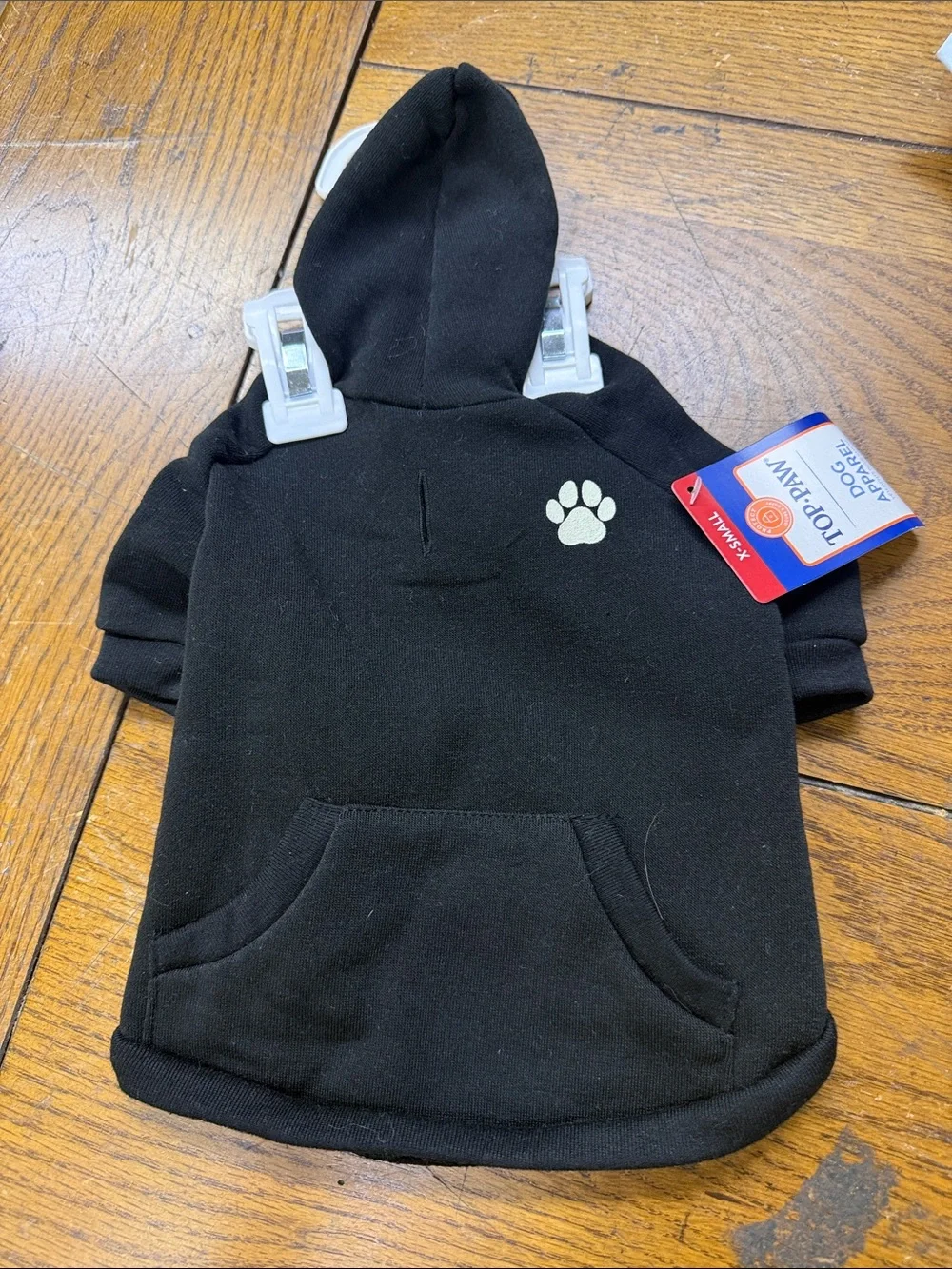 Top Paw Black Hooded Dog Sweatshirt